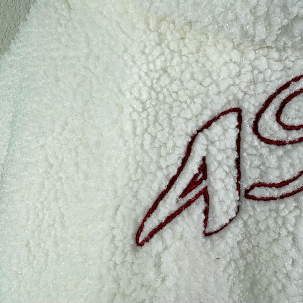 San Francisco 49ers White Sherpa Lounge Set Hoodie Shorts NFL Women’s M - Picture 13 of 13